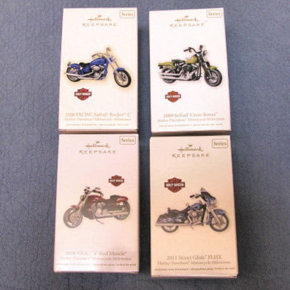 HARLEY-HALLMARK-COMPLETE SET 19 BIKE ORNAMENTS 1999-2017-EXCELLENT CONDITION! - Picture 6 of 11